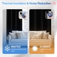 thumbnail image 2 of JIATER Blackout Curtains Set of 2 Panels for Bedroom Living Room 42 x 63 inch,Thermal Insulated Room Darkening Blackout Curtains with Grommet,Black, 2 of 7
