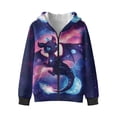 thumbnail image 4 of Uorisanigo Zip Up Hoodie Boys Girls, Fashion Galaxy Dragon Sweatshirts for Children, Fur Furry Fluffy Long Sleeve Jacket Pullover Top School Birthday Birthday Clothes, 4 of 8
