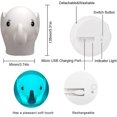 thumbnail image 4 of Tianhaixing Luz Nocturna para niños Lámpara de Elefante Lámpara de cabecera de Silicona Suave 9 Colores Luz Nocturna LED con Control Remoto Recargable para Regalo de Navidad/Juguete/, 4 of 5