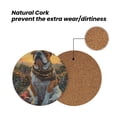 thumbnail image 4 of Xecao Flower Field Cute Bulldog for MDF Cork Coaster 4 Pcs,Drink Coasters,Suit for House Warming Gifts New Home ,Coffee Table Decor-Round Shape, 4 of 7