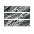 thumbnail image 2 of Tile Wall Stickers 12"x6" Gray Marble Decals Kitchen Backsplash Bathroom Tiles Peel and Stick 6 Pcs Set, 2 of 5