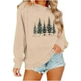 thumbnail image 4 of Neewe Women's Oversized Sweatshirt Christmas Crewneck Long Sleeve Casual Loose Pullover Tops, 4 of 8
