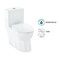 thumbnail image 5 of Ataucjin Elongated Toilet for Bathrooms, One-Piece Toilet with Soft Close Seat, Powerful & Quiet Left Side Trip Lever Flush 1.28 GPF, Ceramic Crisp White 12" Rough-In, 5 of 7