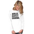 thumbnail image 5 of Worlds Okayest Grandma Funny Cute Women's Long Sleeve T Shirt Brisco Brands L, 5 of 6