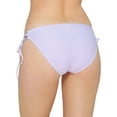 thumbnail image 2 of HULA HONEY Women's Purple Striped Stretch Lined Moderate Coverage Side Tie Sailor Hipster Swimsuit Bottom XS, 2 of 2