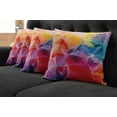 thumbnail image 5 of Ambesonne Floral Throw Pillow Cover 4 Pack, Abstract Creative Art, 18", Multicolor, 5 of 5