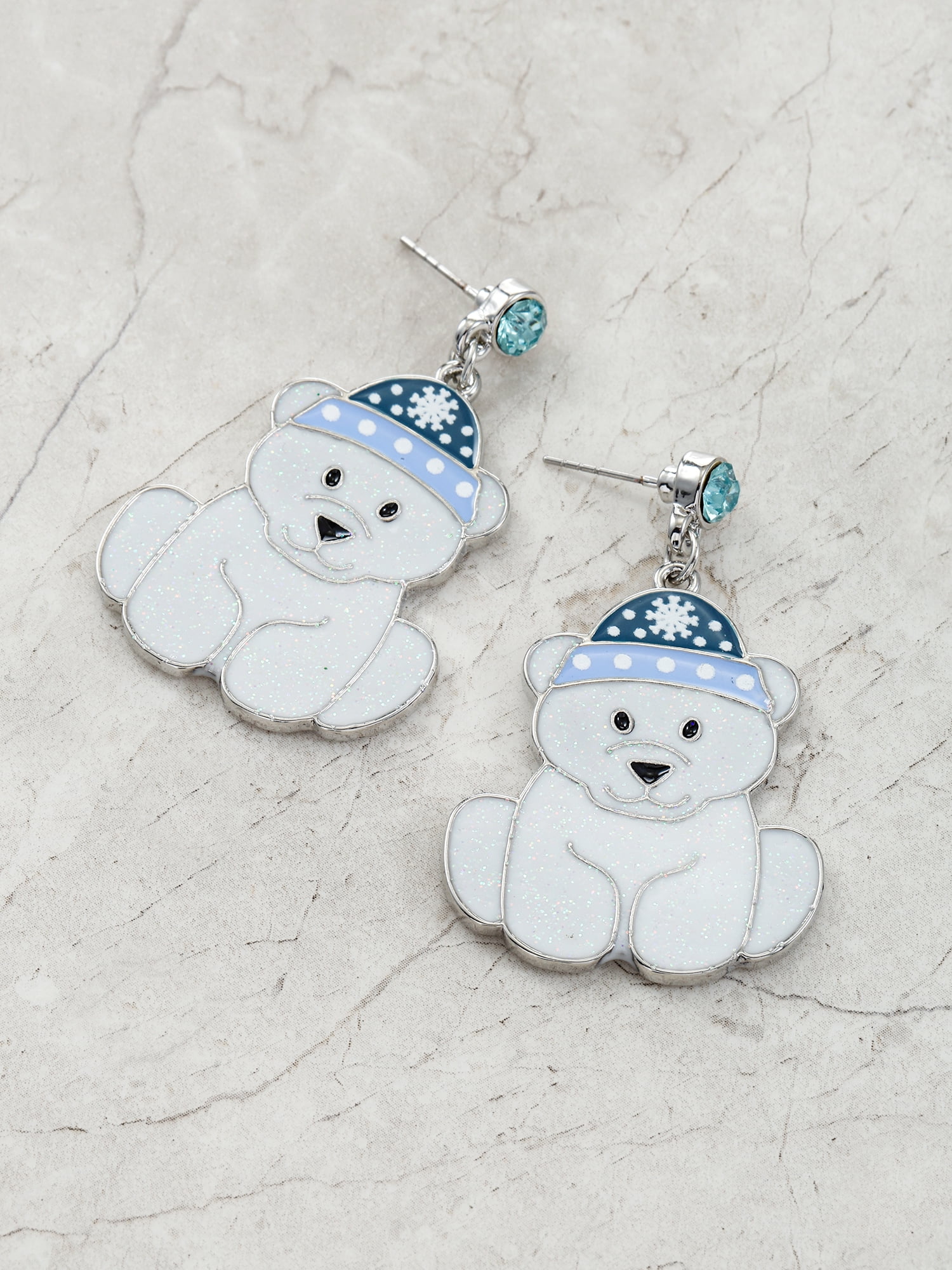 Holiday Time Polar Bear Earrings, 1 Pair