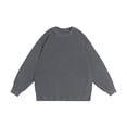 thumbnail image 6 of yillto Womens Long Sleeve Crewneck Sweatshirts Plus Size Loose Casual Solid Color Sweatshirt S-5XL, 6 of 6