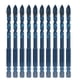 thumbnail image 1 of Cross Spearhead Drill, 10 Punte A Punta Di Punta A Croce In Metallo Duro Con Codolo Esagonale Da 1/4 Di Pollice Per Ceramica, Marmo, Vetro(8mm-azul marino), 1 of 8