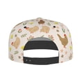 thumbnail image 4 of Daiia Chicken Family print Flat Bill Hats Flat Brim Trucker Cap Baseball Cap Adjustable Classic Low Profile Hat Unconstructed Plain Cap, 4 of 9