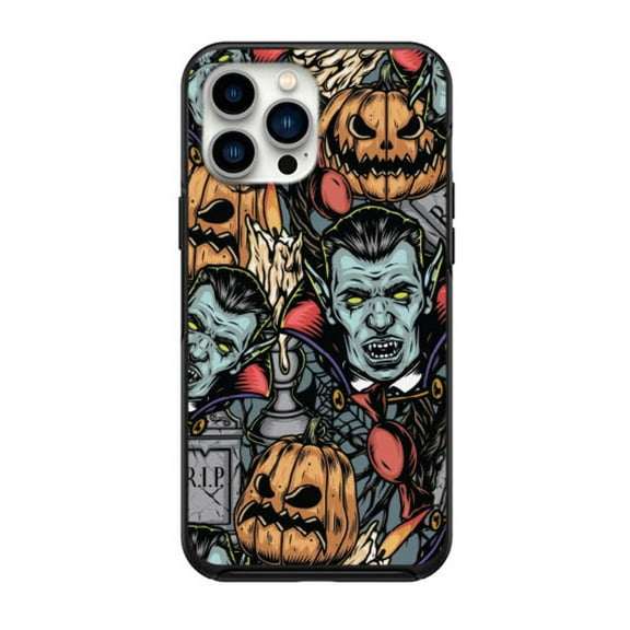 Halloween Dracula And Creepy Pumpkins Case for iPhone 14 14 pro 14pro max 13 12 11 Pro Max Case iPhone 13 12 Mini XS Max XR 6 7 Plus 8 Plus