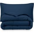 thumbnail image 2 of Bare Home Ultra-Soft Goose Down Alternative Comforter Set, Oversized Queen, Dark Blue, 2 of 6