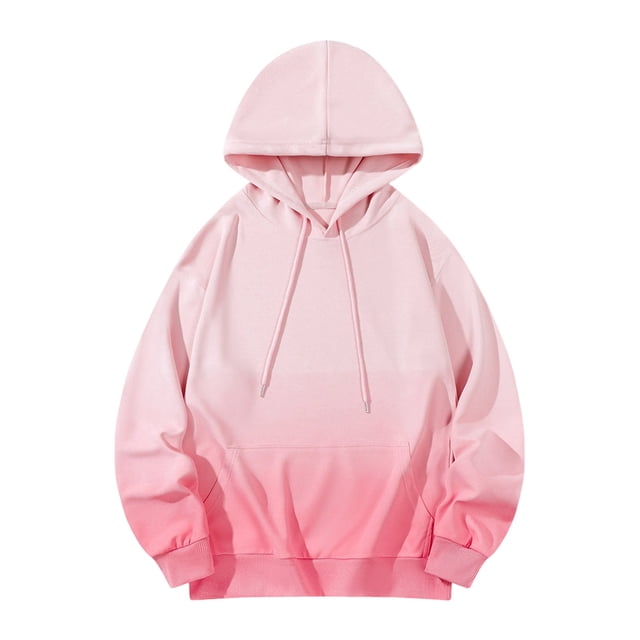Men's Casual Brief Pocket Hooded Sweatshirt with Gradient Design