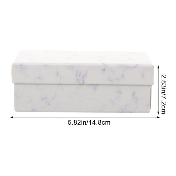 Entireivity 2Pcs Gift Box Marble Pattern Jewelry Boxes Christmas Luxury Presentation Gift Box