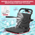 thumbnail image 6 of Queroig Foldable Transport Wheelchairs for Adults, Lightweight 18.5lbs Travel Wheelchair with 8" Rear Wheels & Hand Brakes, Portable Aluminum Alloy Wheelchair, Supports 175lbs Capacity, 6 of 8