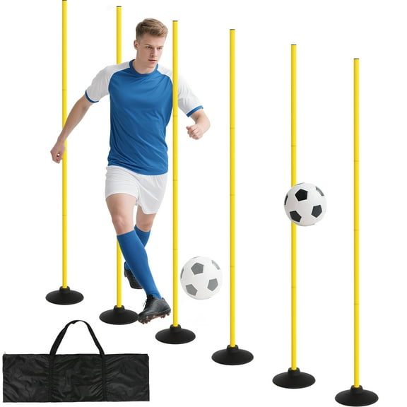 GYZJ Agility Training Poles for Soccer/Dog/Horse,Adjustable Football Basketball Speed and Agility Training Equipment
