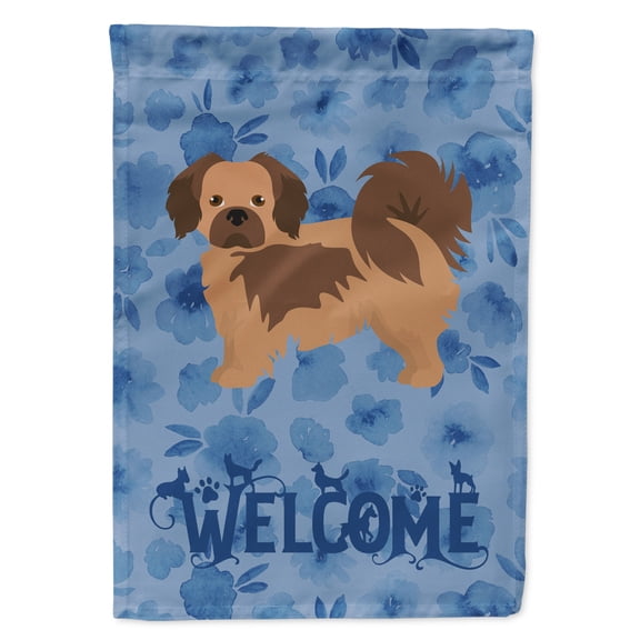 Tibetan Spaniel Welcome Garden Flag