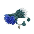 thumbnail image 4 of Novelty Lights Blue/Pure White C6 LED Christmas String Lights 70 Strawberry Bulbs (Green Wire, 24 Feet), 4 of 8