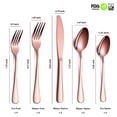 thumbnail image 4 of Rose Gold Flatware Set 20 Piece Service for 4, Copper Plated Stainless Steel Silverware set Service for 4 (Shiny, Copper), 4 of 10