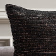 thumbnail image 4 of SAFAVIEH Kailo 20" x 20" Modern Black/Natural Distressed Cotton Decorative Pillow, 4 of 6