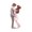 Pink, variant on 1 Pair Couple Figurine Romantic Plastic Sweety Lovers Embracing Couple Statue Desktop Decor for Valentine's Day