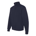 thumbnail image 2 of Jerzees Mens NuBlend Quarter Zip Cadet Collar Sweatshirt, 2X, J Navy, 2 of 3
