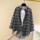 thumbnail image 4 of HongQid Womens Button Down Shirts Long Sleeve Plaid Lightweight Business Casual Blouse Top, 4 of 4