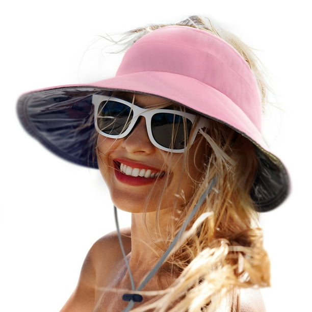 Summer Beach Visors for Women UPF 50+ UV Protective Windproof Hats for Women Fashionable,Skin