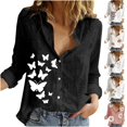thumbnail image 4 of Cardigans pour Femmes Femmes Imprimé Coton Manches Longues Camisole Carrière Bloues Cardigans Hauts en Liquidation, 4 of 7