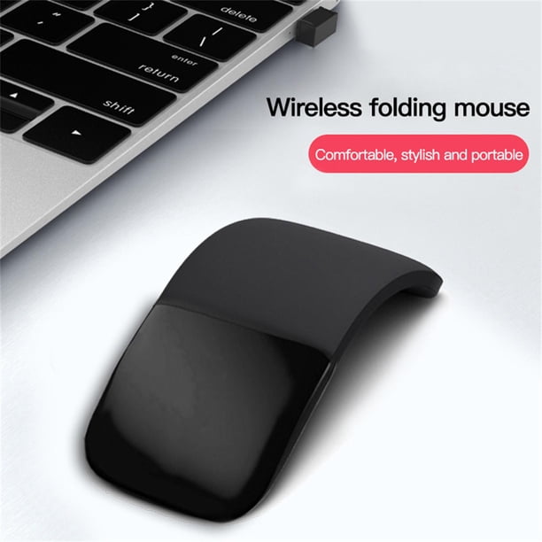 Ratón táctil inalámbrico de GHz, ligero, óptico, plegable, portátil, , curvo, para ordenador, para tableta, escritorio, portátil, portá Yotijar Ratones inalámbricos