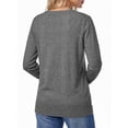 thumbnail image 3 of Fantaslook Knit Sweater for Women Long Sleeve V Neck Fall Tops Trendy Lightweight Pullover Work Shirts, 3 of 9
