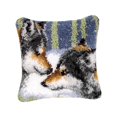 thumbnail image 4 of DIY Latch Hook Set Throw Rug Making Crafts Pillow Covers Craft for Embroidery Carpet Wolf, 4 of 9