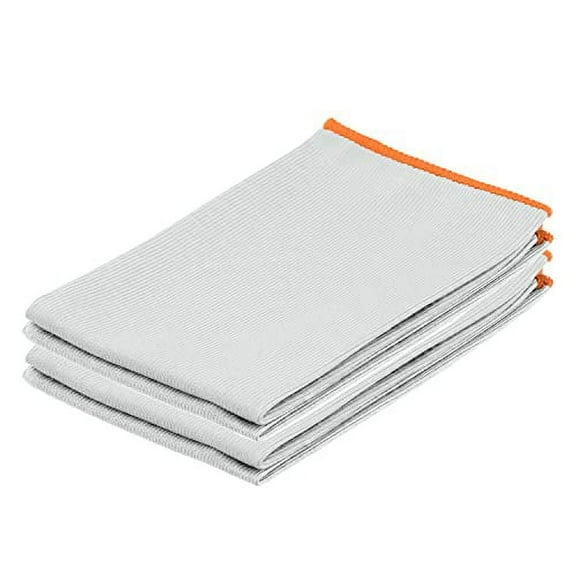 Microfiber Glass and Mirror Cleaning Cloths 4 Pack 14x16inch Large