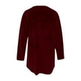 thumbnail image 5 of ATOYSOY Womens Long Sleeve Tunic Tops Shirt V-neck Button Blouse Casual Pleated Basic Pullover Red L, 5 of 5