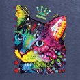 thumbnail image 5 of Wild Bobby Dean Russo Cat Wearing a Crown Thinking Cat Crowned Cat Lover Unisex Crewneck Graphic Sweatshirt, Vintage Heather Navy, X-Large, 5 of 5