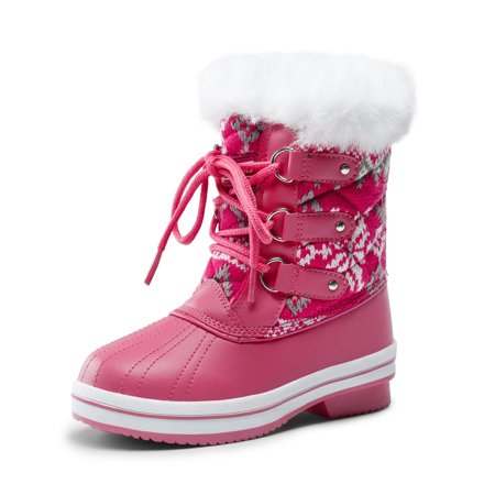 

Dream Pairs Girls Mid-Calf Winter Snow Boots for Little Kids/Big Kids SDSB2225K