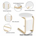 thumbnail image 4 of Patiojoy Bentwood End Side Table Round Tabletop Coffee Display Stand w/ Storage Bag, 4 of 7