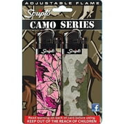 Scripto BWM13L-2/72CAM Camo Pocket Lighters, 2-Pack