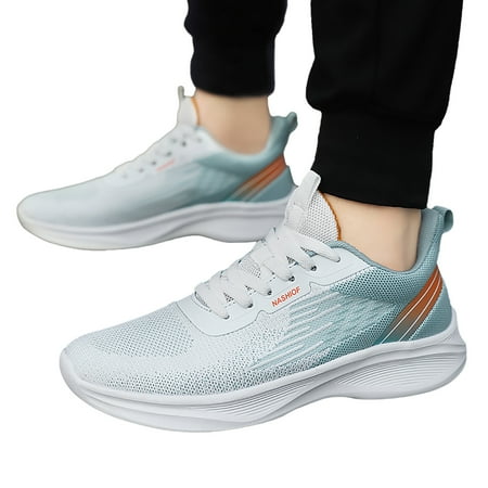

Chnzic Men Mesh Mountaineering Casual Sport Shoes Lace Up Solid Color Running Breathable Soft Bottom