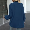 thumbnail image 5 of Women Cardigan Knitted Down Lightweight Blue Cardigan Warm Sweaters Winter Outfits Womens Casual Sweater, 5 of 7
