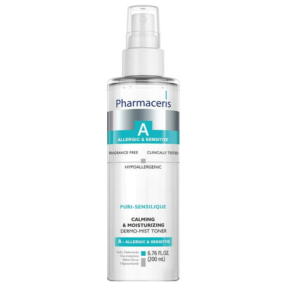 Pharmaceris Soothing & Hydrating Face Mist Toner, Restores pH, Refreshes, Moisturizes PURI-SENSILIQUE, 6.76 fl oz