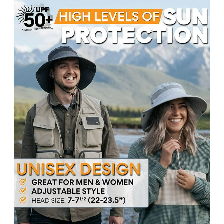 UPF 50+ Wide Brim Sun Hat to Protect Against UV Sun Rays for Hiking Camping  Fishing Safari 