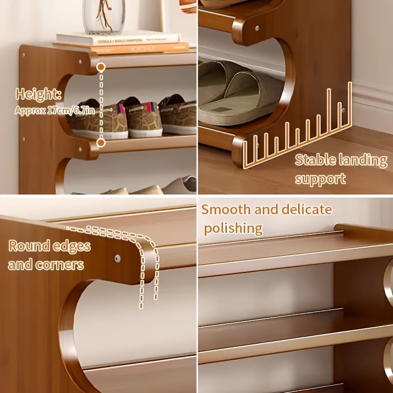 5-Layer Practical Storage Shoe Rack, Space-Saving Design, Multi-Layer Independent Storage Rack
