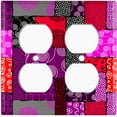thumbnail image 3 of Metal Light Switch Plate Cover Safari African Tribal Art Pattern Pink Red SFR011, 3 of 13