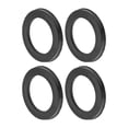 thumbnail image 1 of Anuncios Únicos 4 Pcs Anillos Centrados en el Cubo de Rueda del Coche Anillos de Policarbonato Negros para el Eje Central de las Ruedas Absorción de Choques OD 100.1mm a ID 69.1mm, 1 of 7