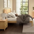 thumbnail image 4 of Grain Wood Furniture Shaker Solid Wood Panel Platform Bed, Queen Size, Natural, 4 of 8