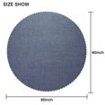 thumbnail image 2 of 60 Inch Round Lace Tablecloth Water Resistant Washable, Denim Jean Cowboy Style, 2 of 5