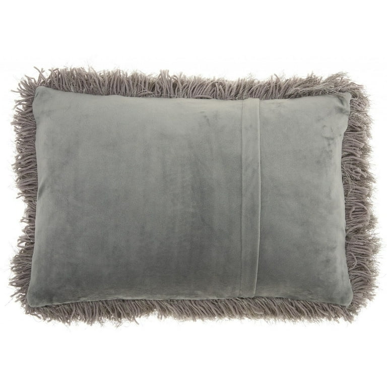 Beige Super Shaggy Throw Pillow Beige Super Shaggy Throw Pillow