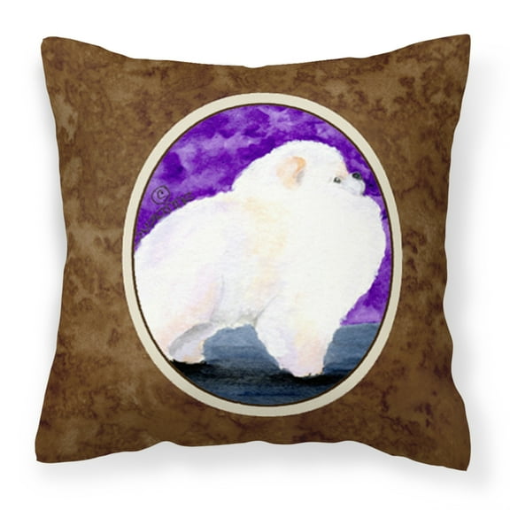 Carolines Treasures SS8688PW1414 Pomeranian Fabric Decorative Pillow, 14Hx14W, multicolor