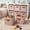 Dusty Pink-6 Pack, variant on 11 Inch Cube Storage Bins, Colorful Cube Storage Organizer, Fabric Storage Bins, Storage Cubes for Shelves, Closet, Toy Storage Bins for Kids Room, Play Room, Rainbow, 6-Pack